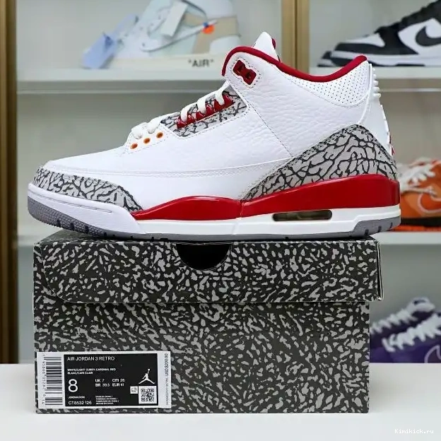Retro Red(CT8532-126） Cardinal Jordan Air  Kimikick 3 0423